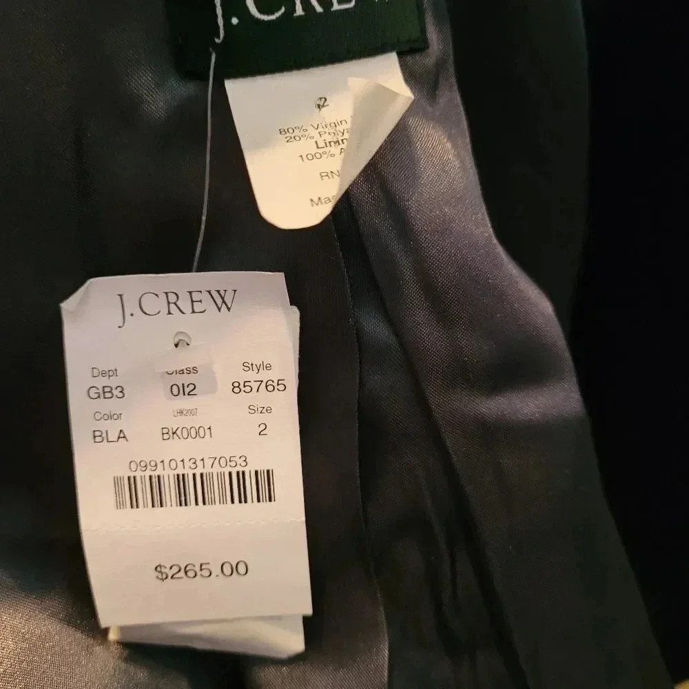 J CREW Ladies‎ black winter coat - Picture 7 of 14